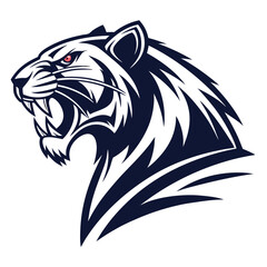 Tiger head Silhouette vector design