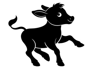 Cute Dancing Calf Vector & SVG,  Calf Silhouette Vector Design