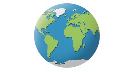 Naklejka premium Simple illustration of earth globe map