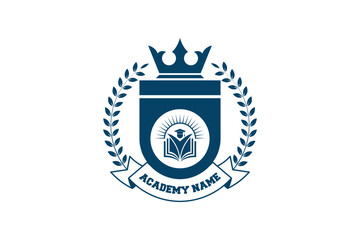 education logo. university and college school. learning logo	