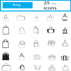 Bags Icon, Hand bag, Purse, Tote