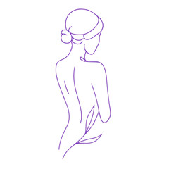 Fototapeta premium woman outline