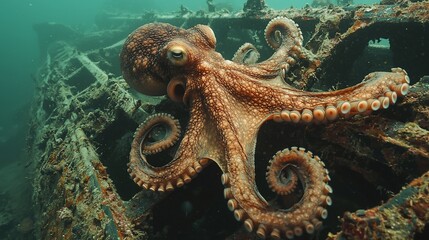 Octopus on a Shipwreck