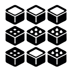  Ice Cube Tray vector design on a white background