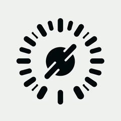 Thermostat Dial Silhouettes in black on a white background