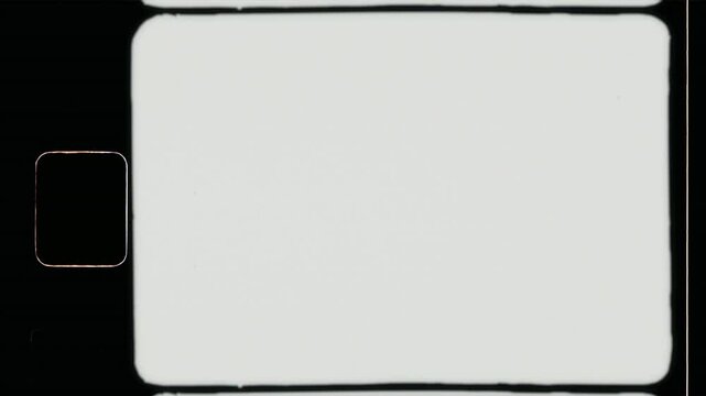 Old 8mm Vintage Film Sprocket Matte Frame Seamless 4K Video Overlay Background Effect Loop