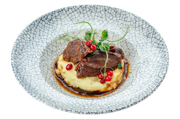 restaurant food on a white background
