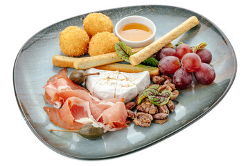 restaurant food on a white background