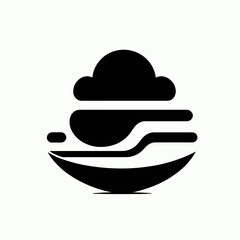 Spoon Rest Silhouettes in black on a white background