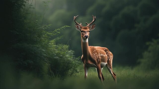The fallow deer (Dama dama) is a ruminant mammal belonging to the Cervidae family.