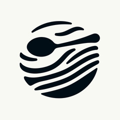 Fototapeta premium Spoon Rest Silhouettes in black on a white background