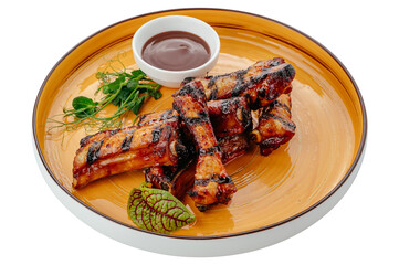 restaurant food on a white background