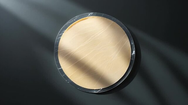 Isolated transparent adhesive circular plastic label sticker on background.