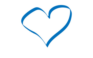 Minimal Love shape brush stock isolated on transparent background, heart PNG file