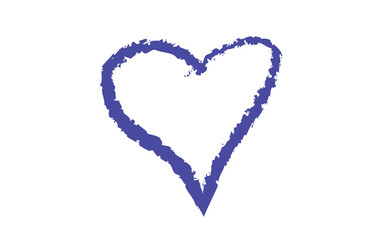 Minimal Love shape brush stock isolated on transparent background, heart PNG file