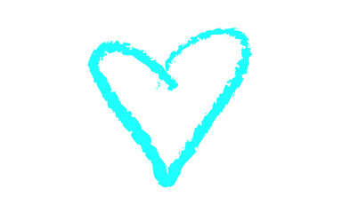 Minimal Love shape brush stock isolated on transparent background, heart PNG file