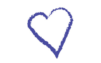 Minimal Love shape brush stock isolated on transparent background, heart PNG file