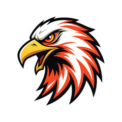 eagle head vector art silhouette illustration