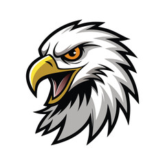 eagle head vector art silhouette illustration