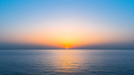 Sunrise Over Calm Ocean
