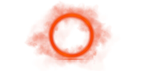 Fototapeta premium This is a captivating illustration of a smoke ring, showcasing an enchanting orange hue on a transparent background