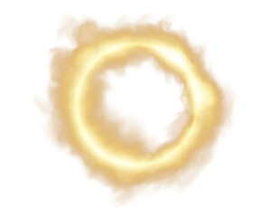 A mesmerizing golden smoke ring effect ideal for artistic backgrounds and various creative projects