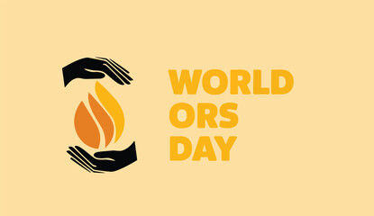 Vector illustration World ORS Day, observed globally July 29. Ideal for banner and background designs promoting health awareness and oral rehydration solutions.