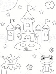 Cute cartoon coloring page