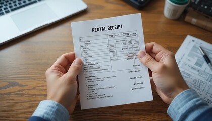Naklejka premium Rental Receipt Detailed Payment Information & Record Keeping