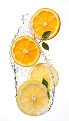 orange and water splash