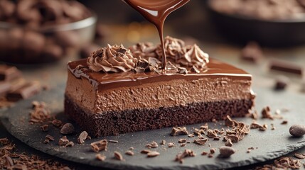 Obraz premium Decadent Chocolate Mousse Cake