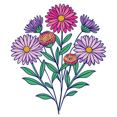  Artful Aster Bouquet Flower Design for Decor