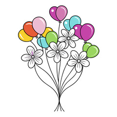  Elegant Balloon Flower Bouquet Artwork