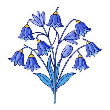 recommend clip art:  Charming Bluebell Bouquet Floral Illustration