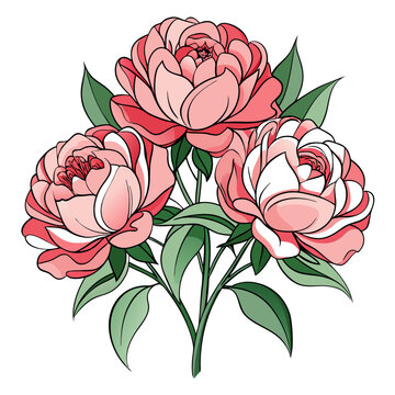 recommend clip art:  Elegant Blushing Peonies Bouquet Floral Design