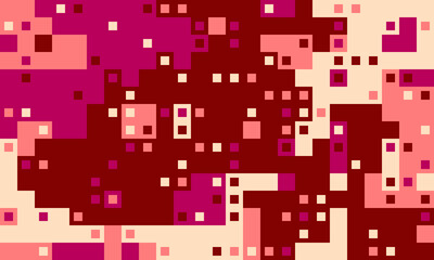 Abstract pixel art background.  Vibrant shades of red, pink  beige create a dynamic, textured design. Ideal for websites, presentations, and modern branding.