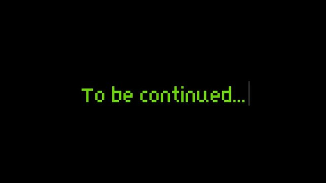 'to be Continue' Font Animation with Smooth Motion
