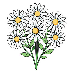 Fototapeta premium Charming Daisy Bouquet Design