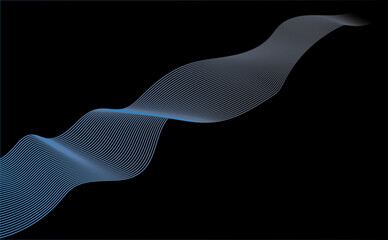 Dark blue abstract background geometry shine and layer element vector for presentation design