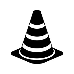 Traffic Cone Silhouette vector illustration