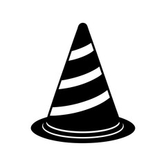 Traffic Cone Silhouette vector illustration