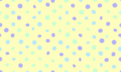 Delightful pastel polka dot pattern.  Perfect for cheerful backgrounds, playful designs, or kids projects.  A simple yet vibrant design, evoking feelings of joy and fun.