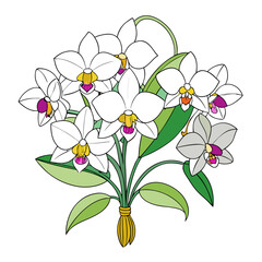  Charming Jewel Orchids Floral Bouquet Artwork