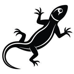 Lizard vector silhouette illustration, lizard icon