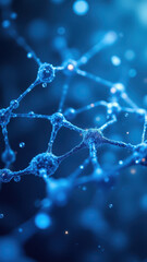A microscopic view of a human cell with GLP1 highlighted, illustrating its role within a cellular structure.