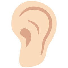 Ear illustration, clipart, isolated on white background
