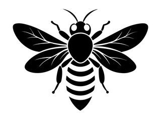 Honey Bee Silhouette Vector & SVG, Cute Bee Vector for Nature Crafts