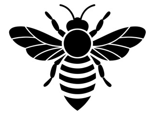Honey Bee Silhouette Vector & SVG, Cute Bee Vector for Nature Crafts