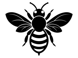 Honey Bee Silhouette Vector & SVG, Cute Bee Vector for Nature Crafts