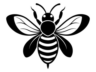 Honey Bee Silhouette Vector & SVG, Cute Bee Vector for Nature Crafts